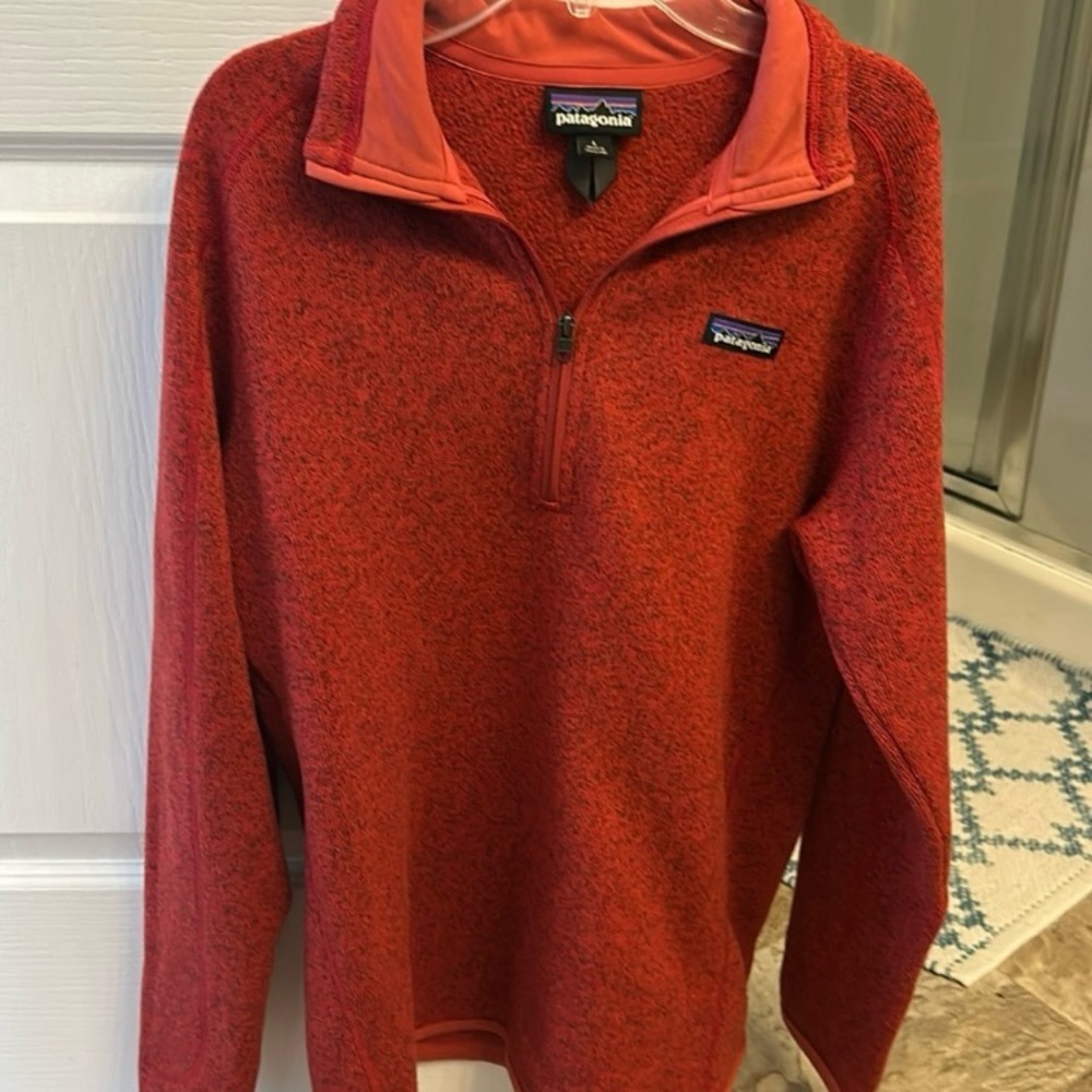 Patagonia Red Quarter-Zip Fleece Pullover
